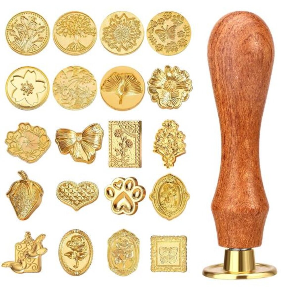 Wax Seal Stamp Kit, 21pcs Vintage Classic Sealing Wax Stamp Heads with